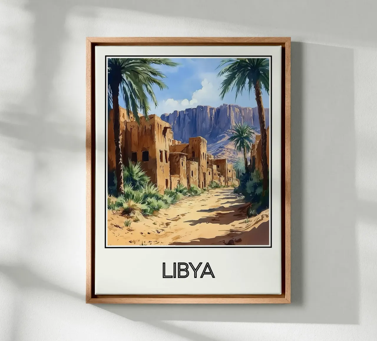 Libia tela con Cornice a cassetta da Frame the World
