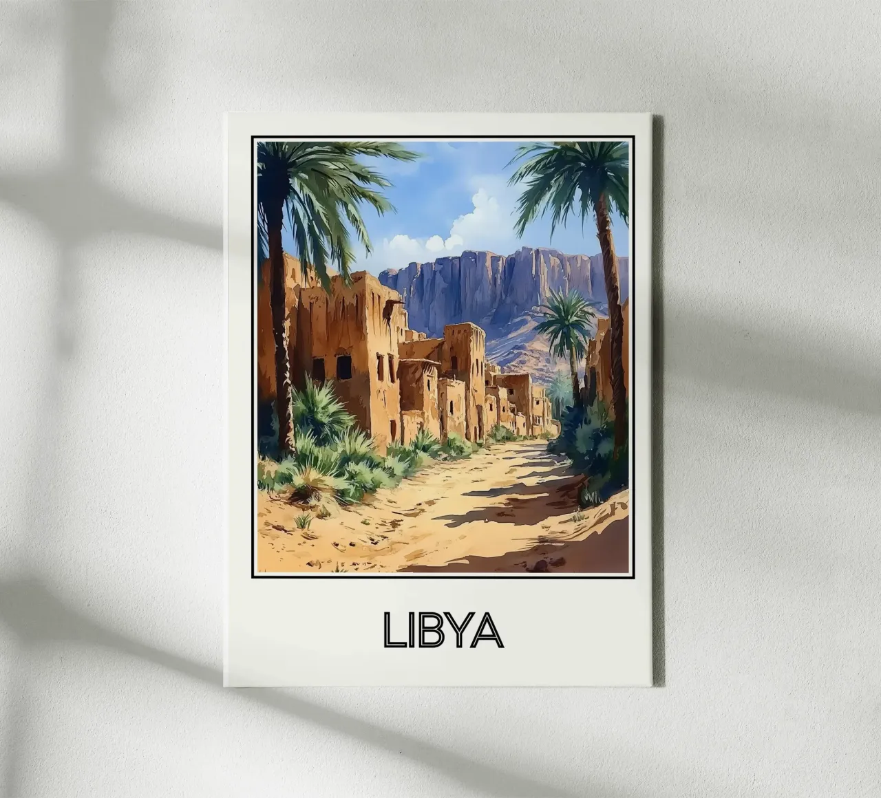 Libia tela con Cornice a cassetta da Frame the World