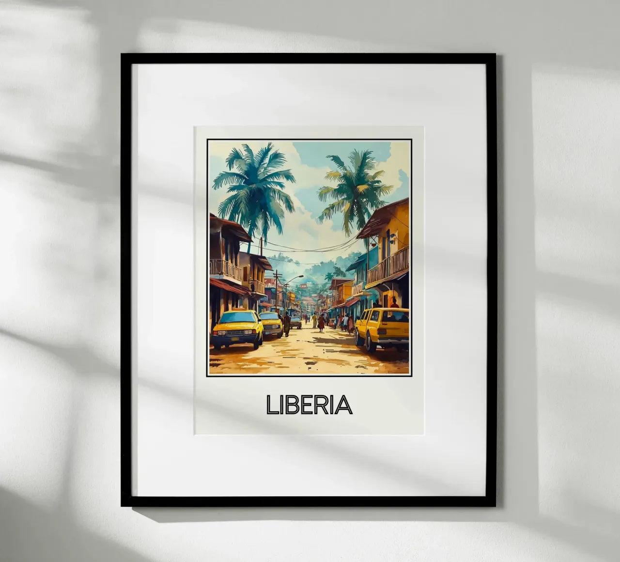 Liberia poster con telaio in plastica da Frame the World