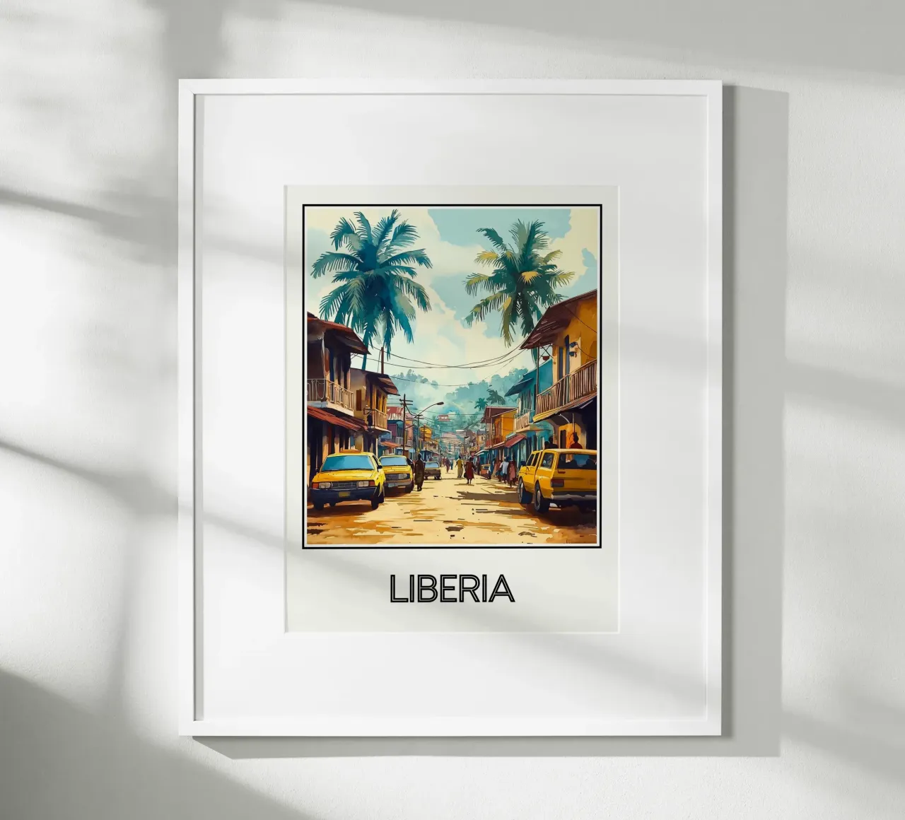 Liberia poster con telaio in plastica da Frame the World