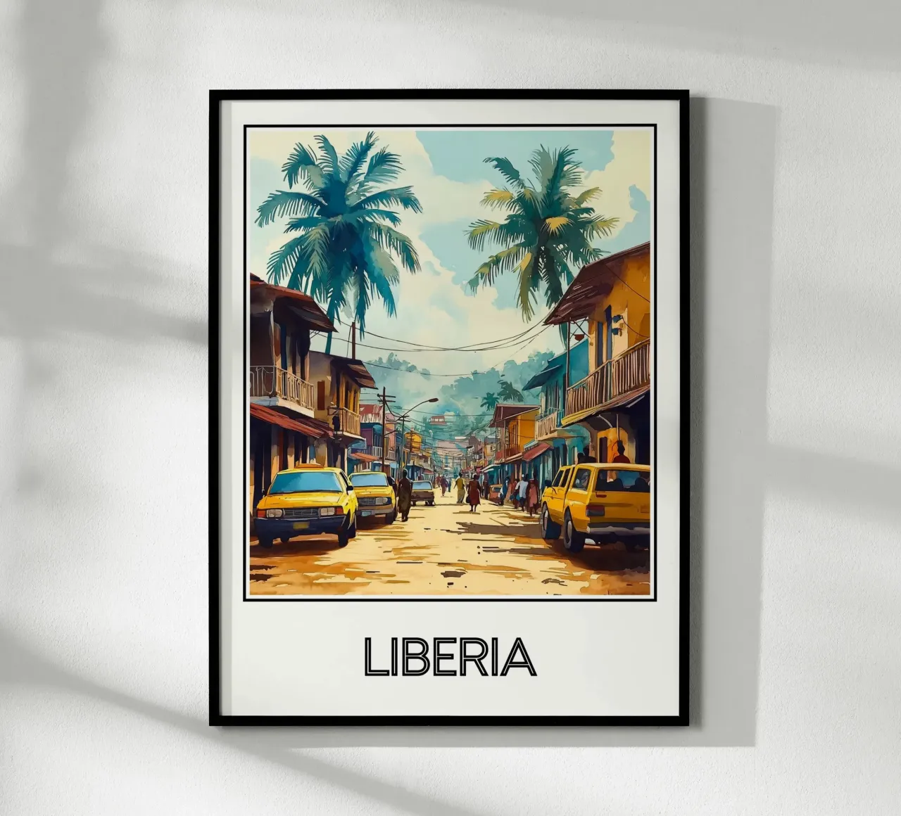 Liberia poster con telaio in plastica da Frame the World