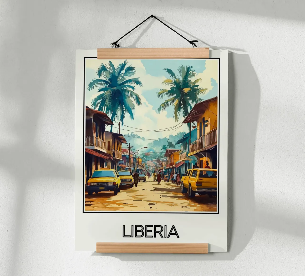 Liberia poster con telaio in plastica da Frame the World