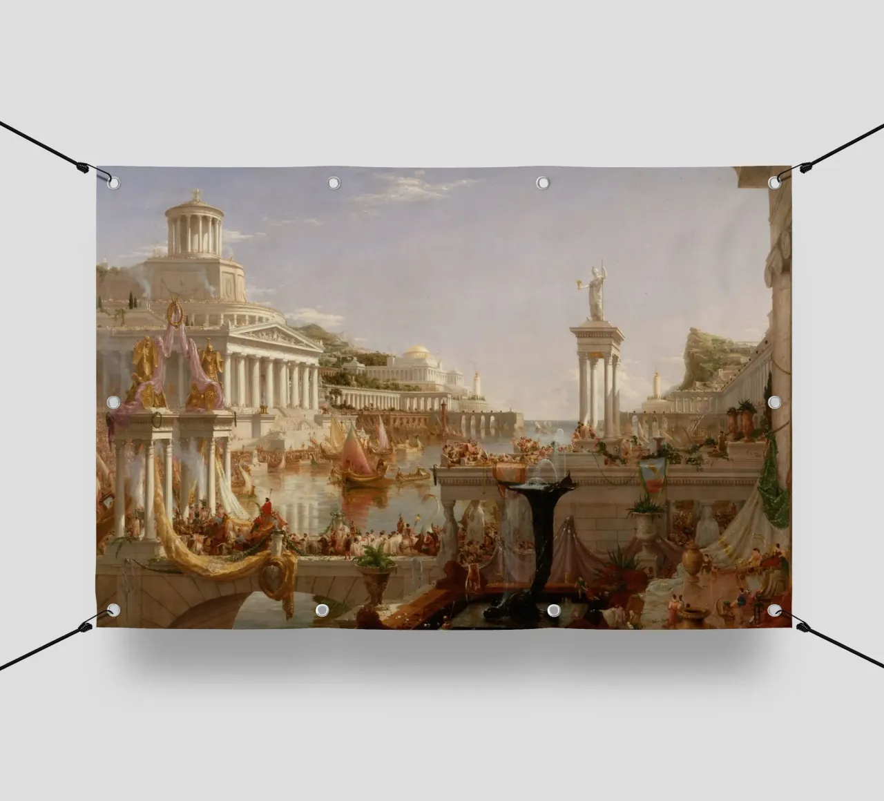 Cole Thomas - Il compimento Il corso dell'impero telo in pvc da Timeless Artworks