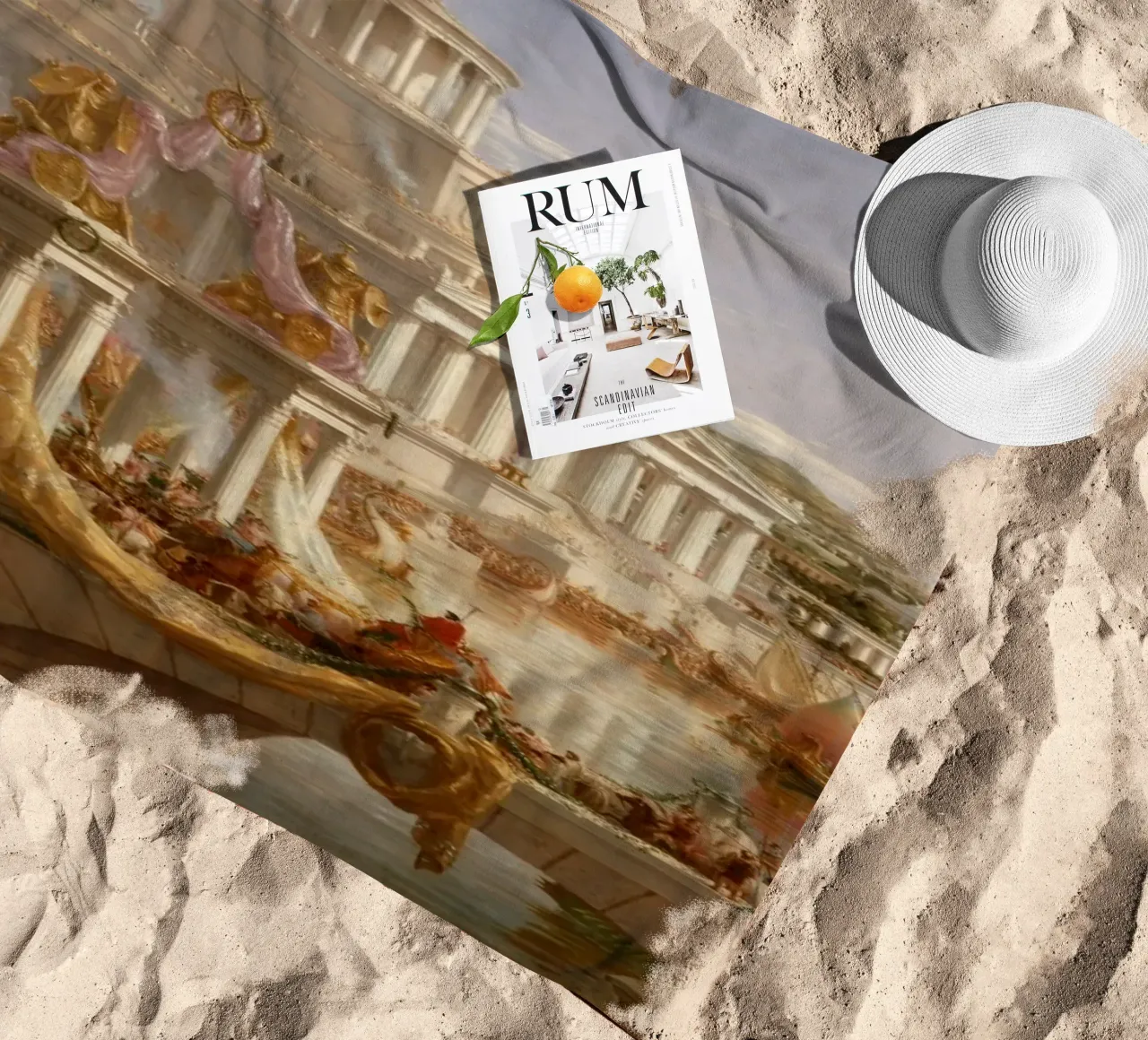 Cole Thomas - The Consummation The Course of the Empire beach towel by Timeless Artworks