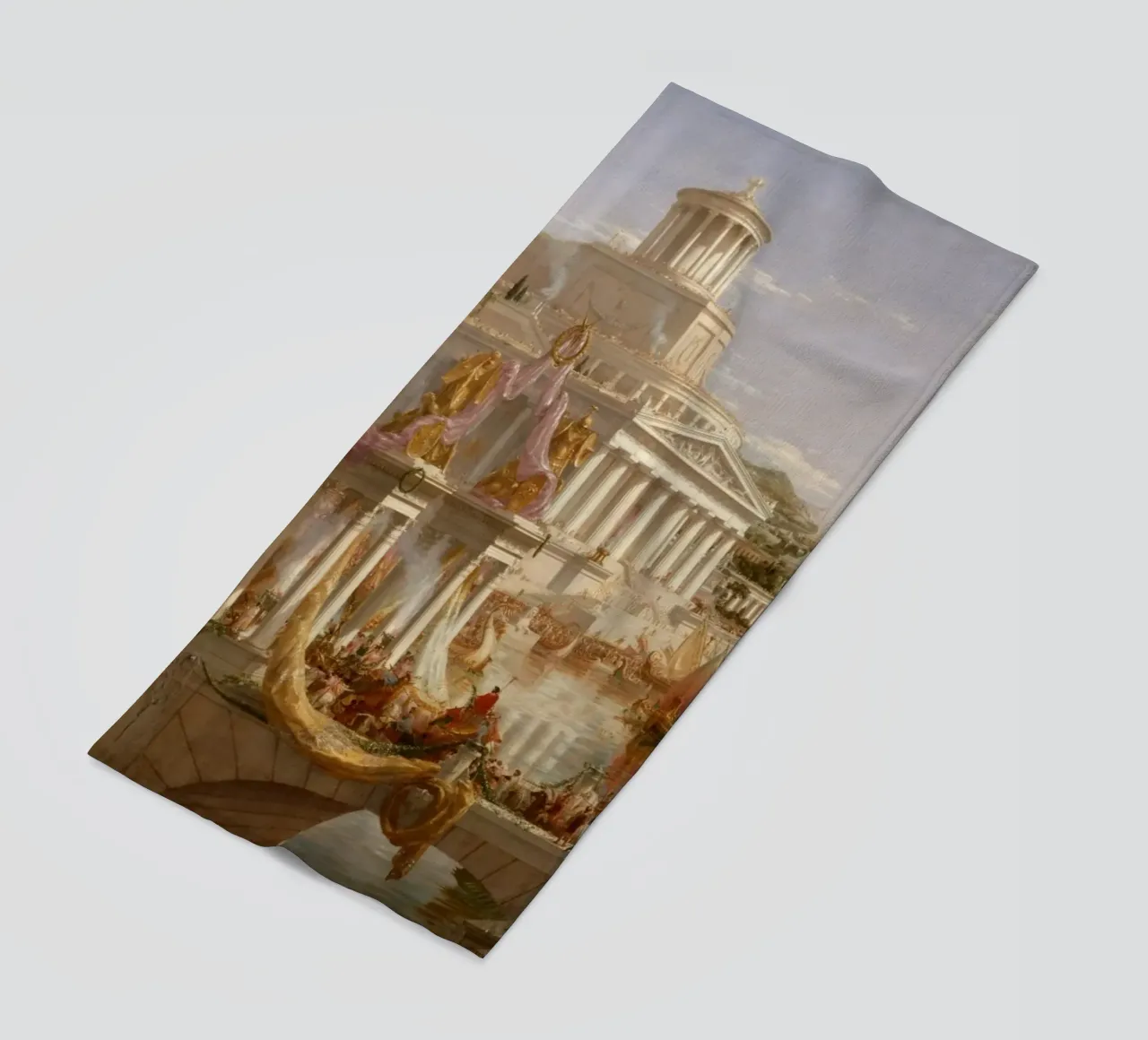 Cole Thomas - The Consummation The Course of the Empire beach towel by Timeless Artworks