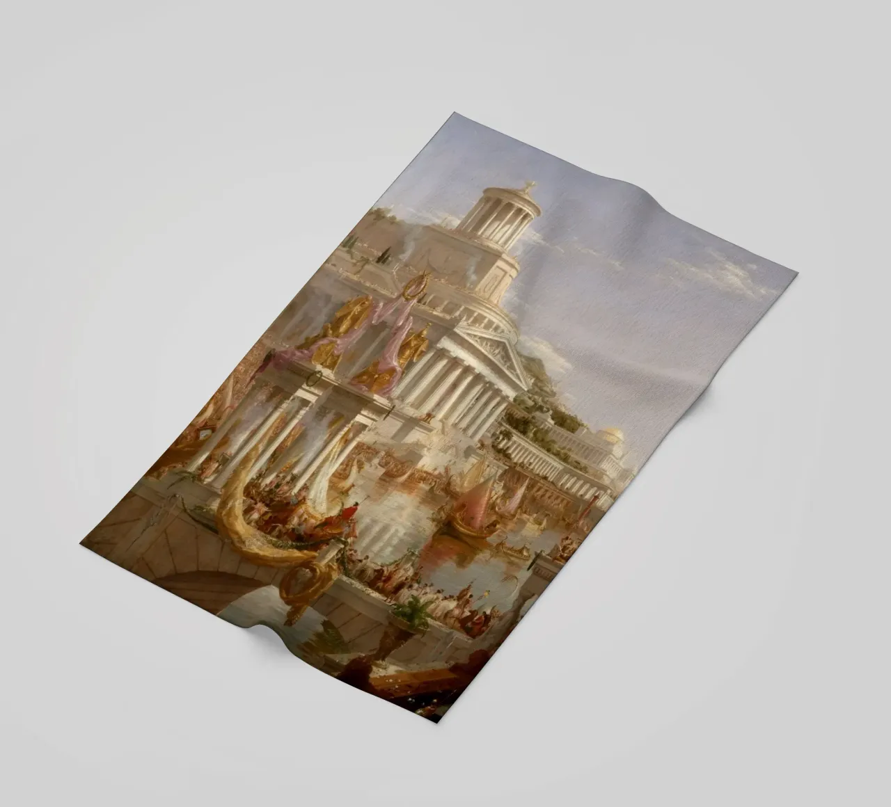 Cole Thomas - The Consummation The Course of the Empire beach towel by Timeless Artworks