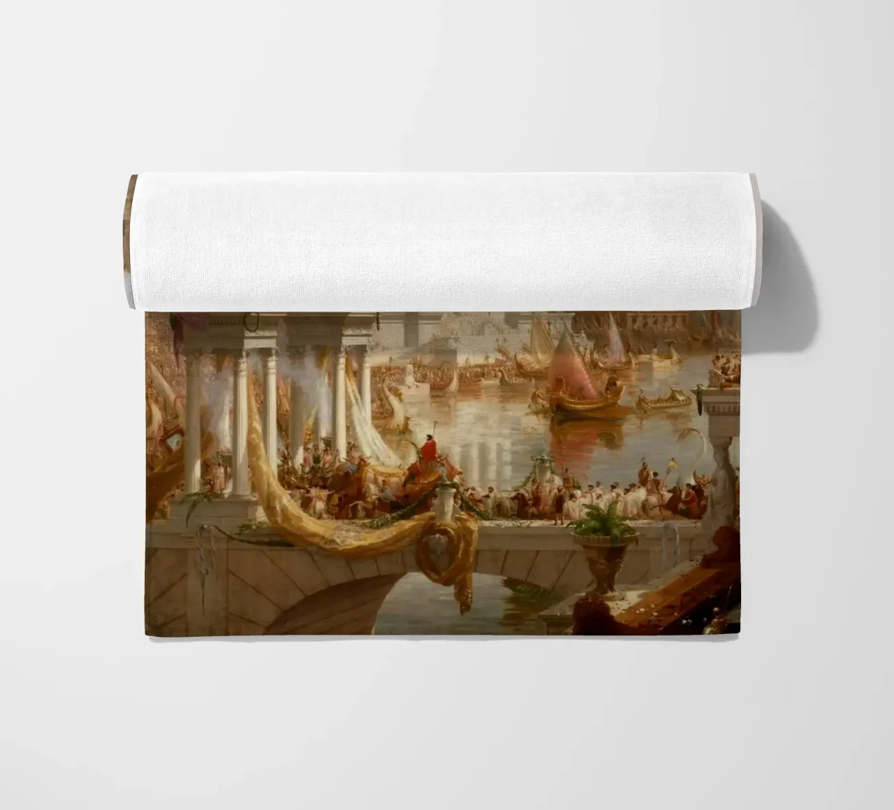 Cole Thomas - The Consummation The Course of the Empire beach towel by Timeless Artworks