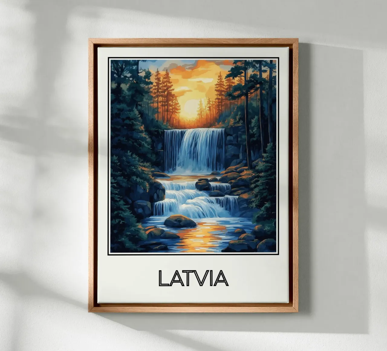 Letland canvas met Baklijst van Frame the World