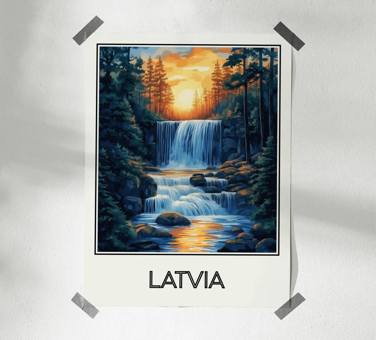 Lettonie poster da Frame the World