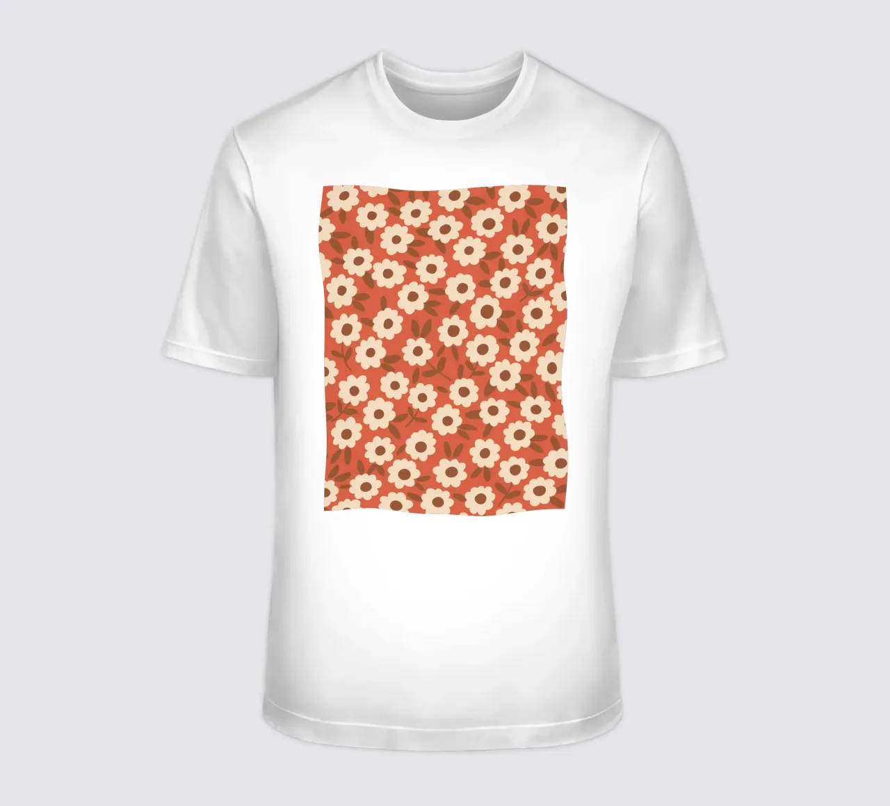 Red floral t-shirt by GigiRosado