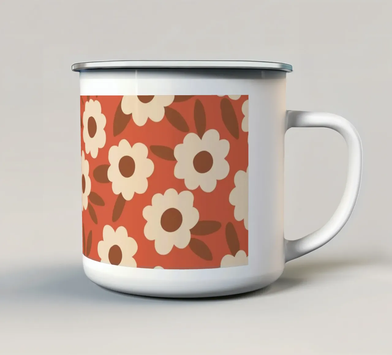 Red floral tazza in smalto da GigiRosado