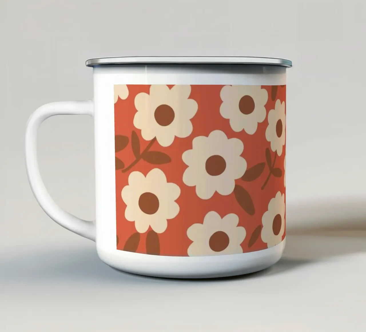 Red floral tazza in smalto da GigiRosado