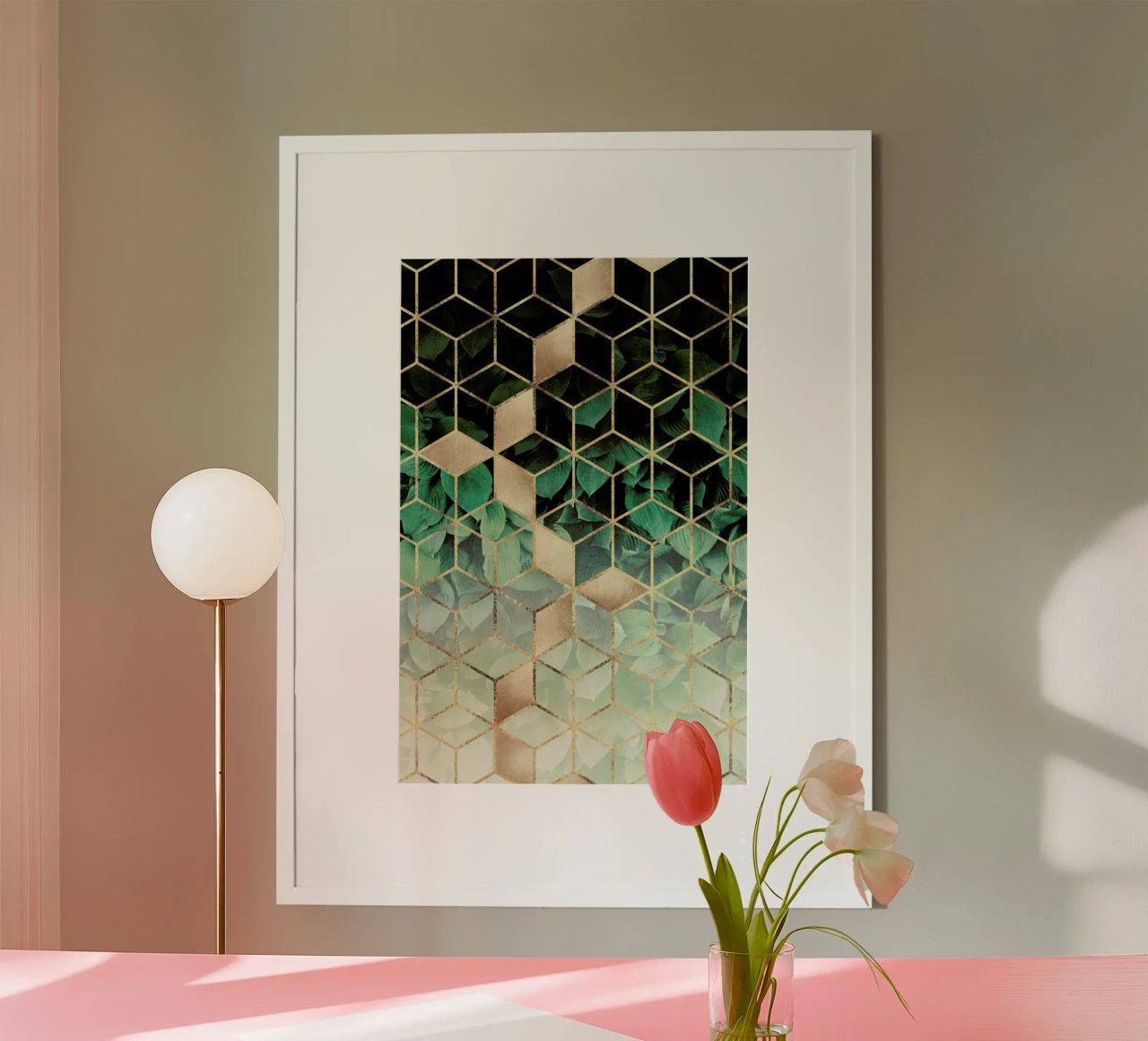 Leaves & Cubes Poster von Elisabeth Fredriksson