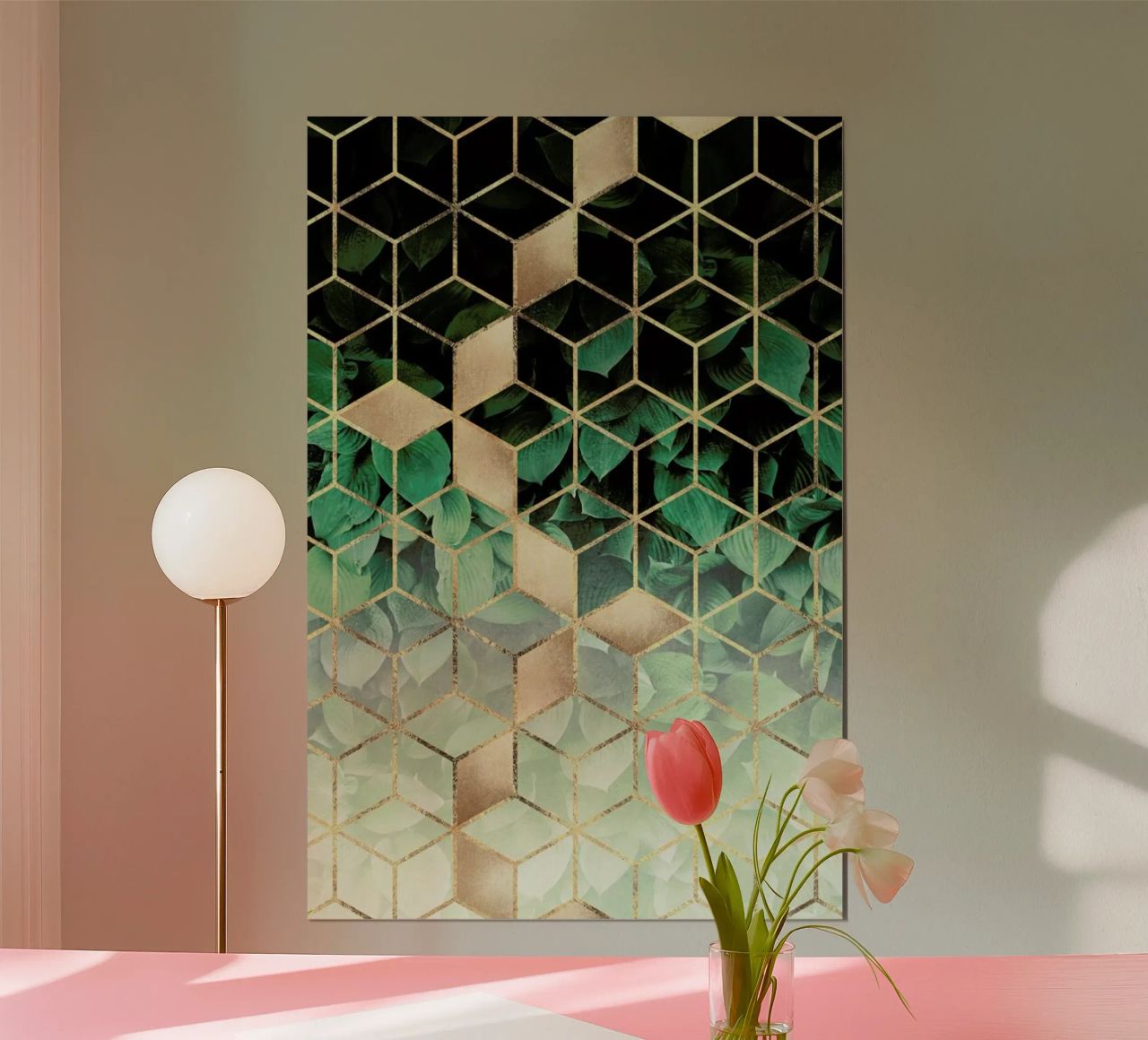 Leaves & Cubes Poster von Elisabeth Fredriksson