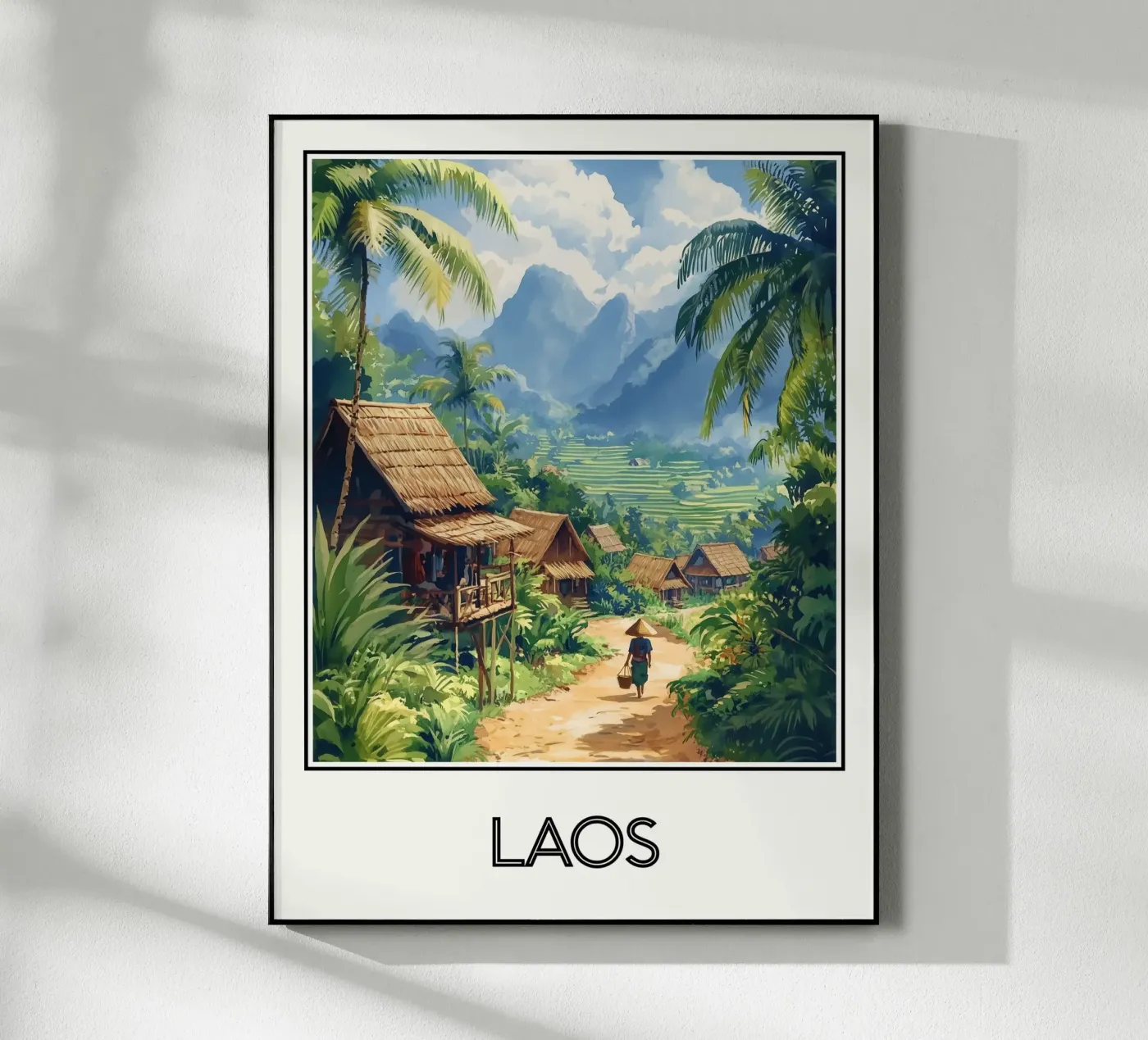Laos posters Acryl-Glas von Frame the World