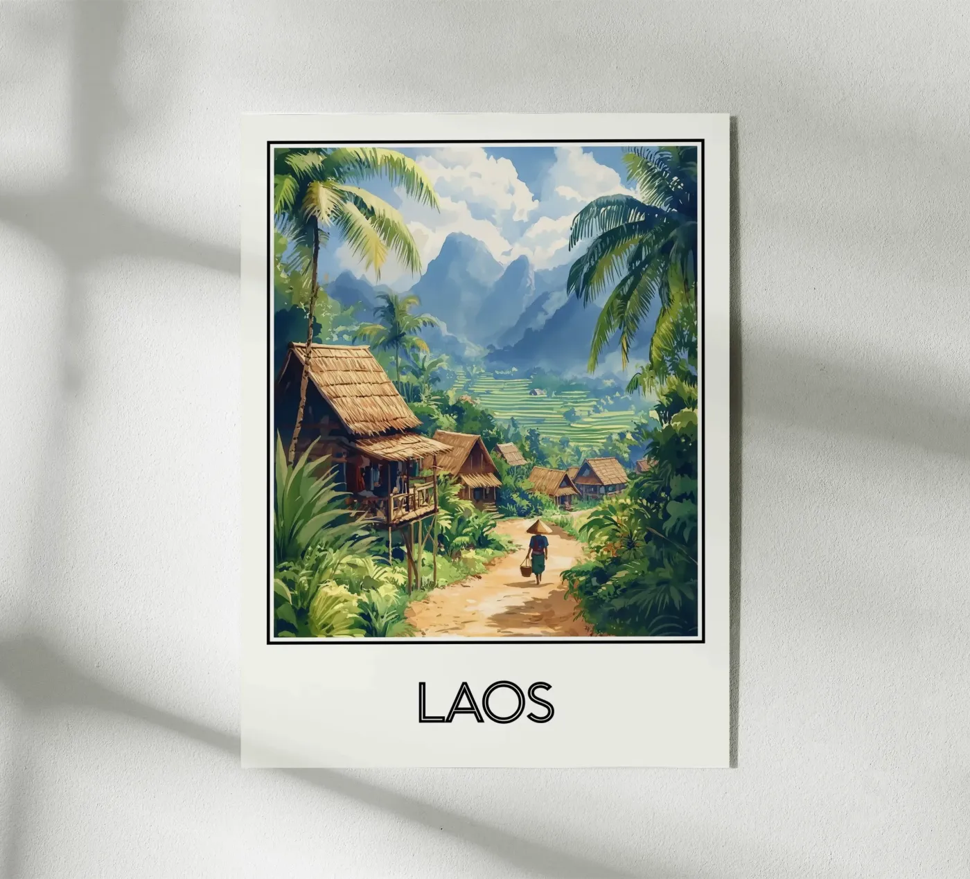 Laos posters Acryl-Glas von Frame the World
