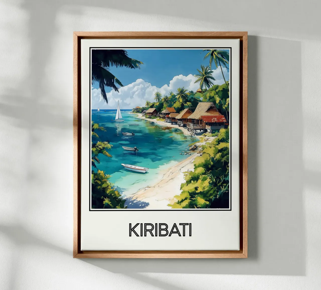 Kiribati tela con Cornice a cassetta da Frame the World