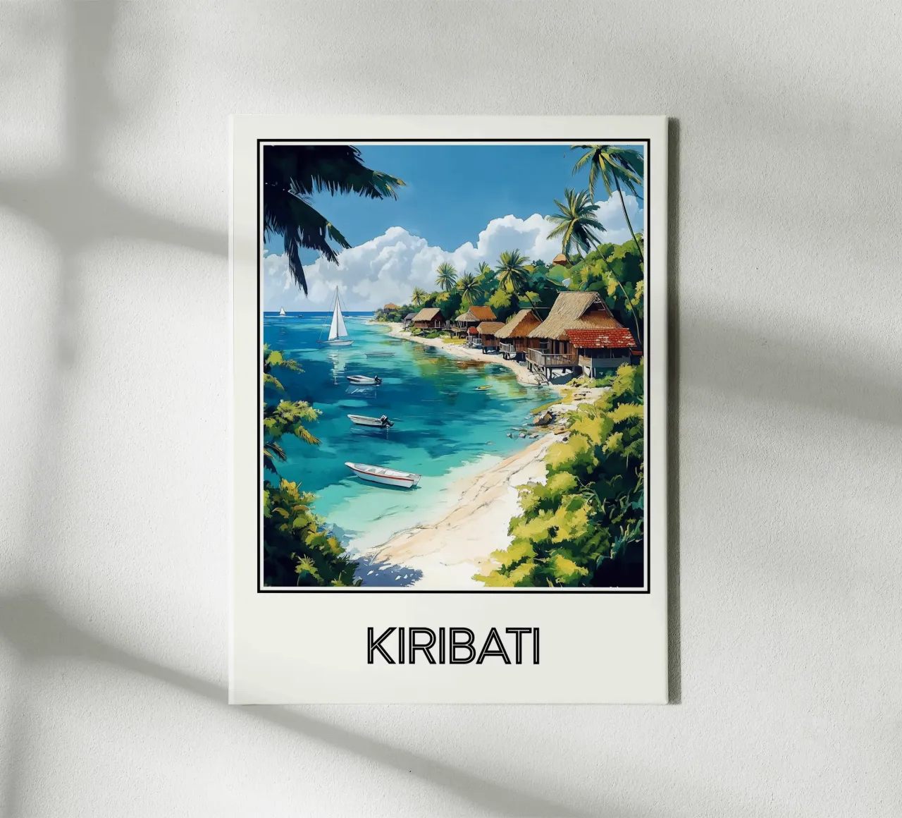 Kiribati tela con Cornice a cassetta da Frame the World