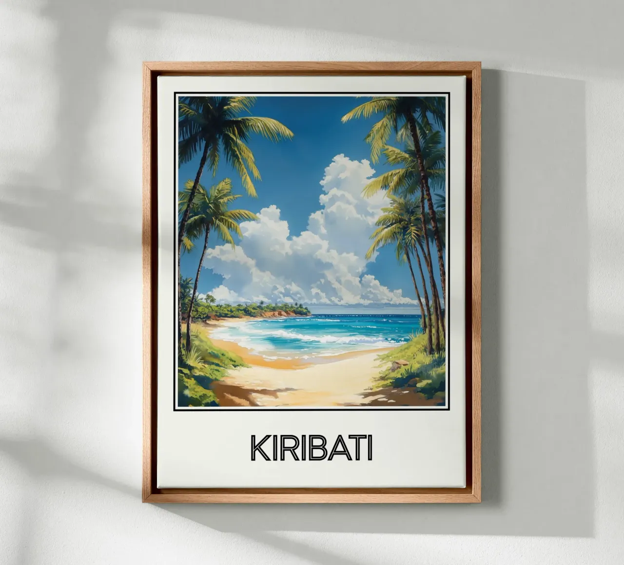 Kiribati tela con Cornice a cassetta da Frame the World