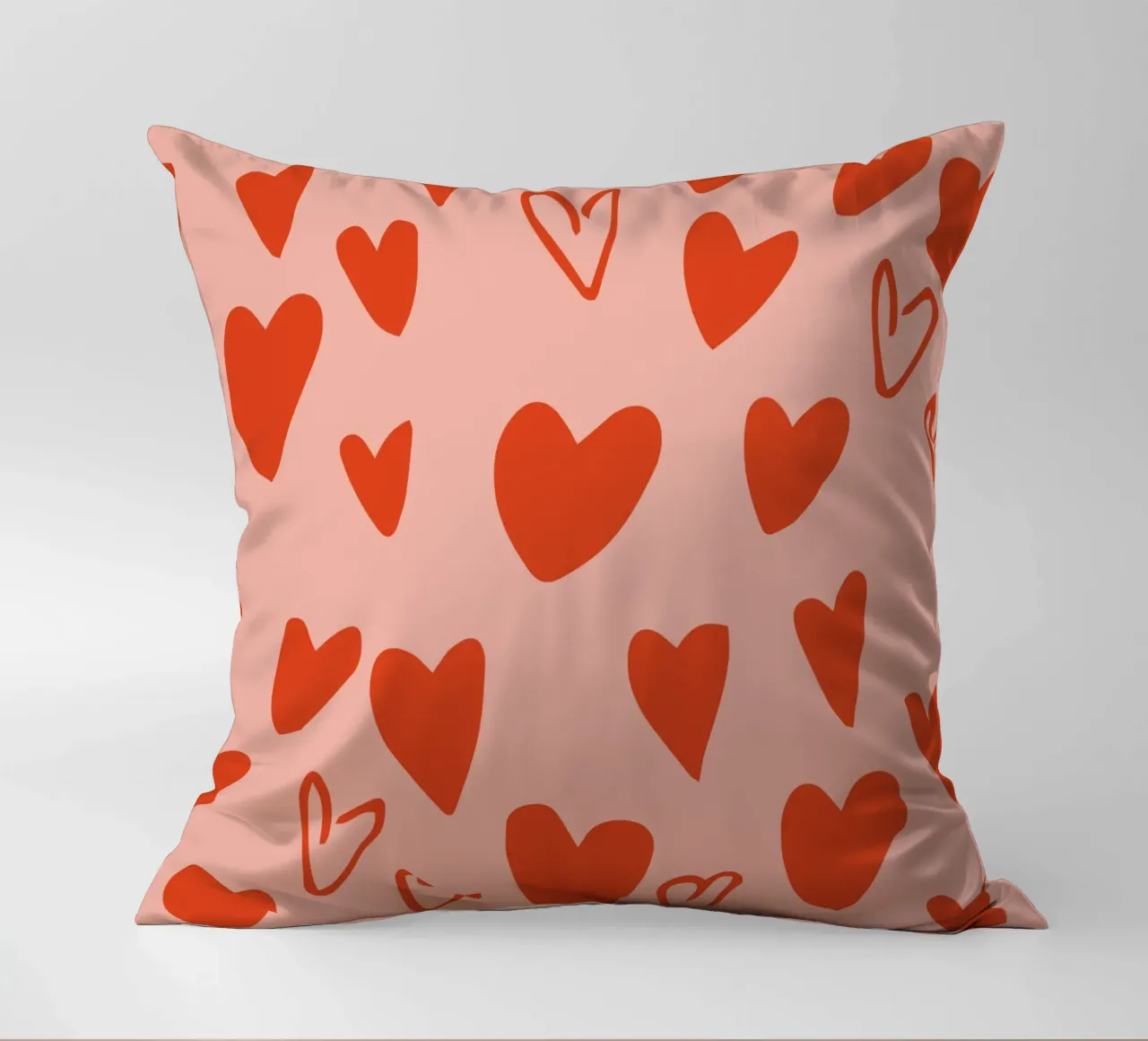Scatter Sweetheart - Amore giocoso e retrò rosa cuscino da susanacosta