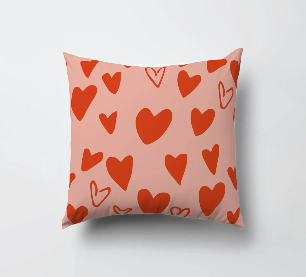 Scatter Sweetheart - Amore giocoso e retrò rosa cuscino da susanacosta