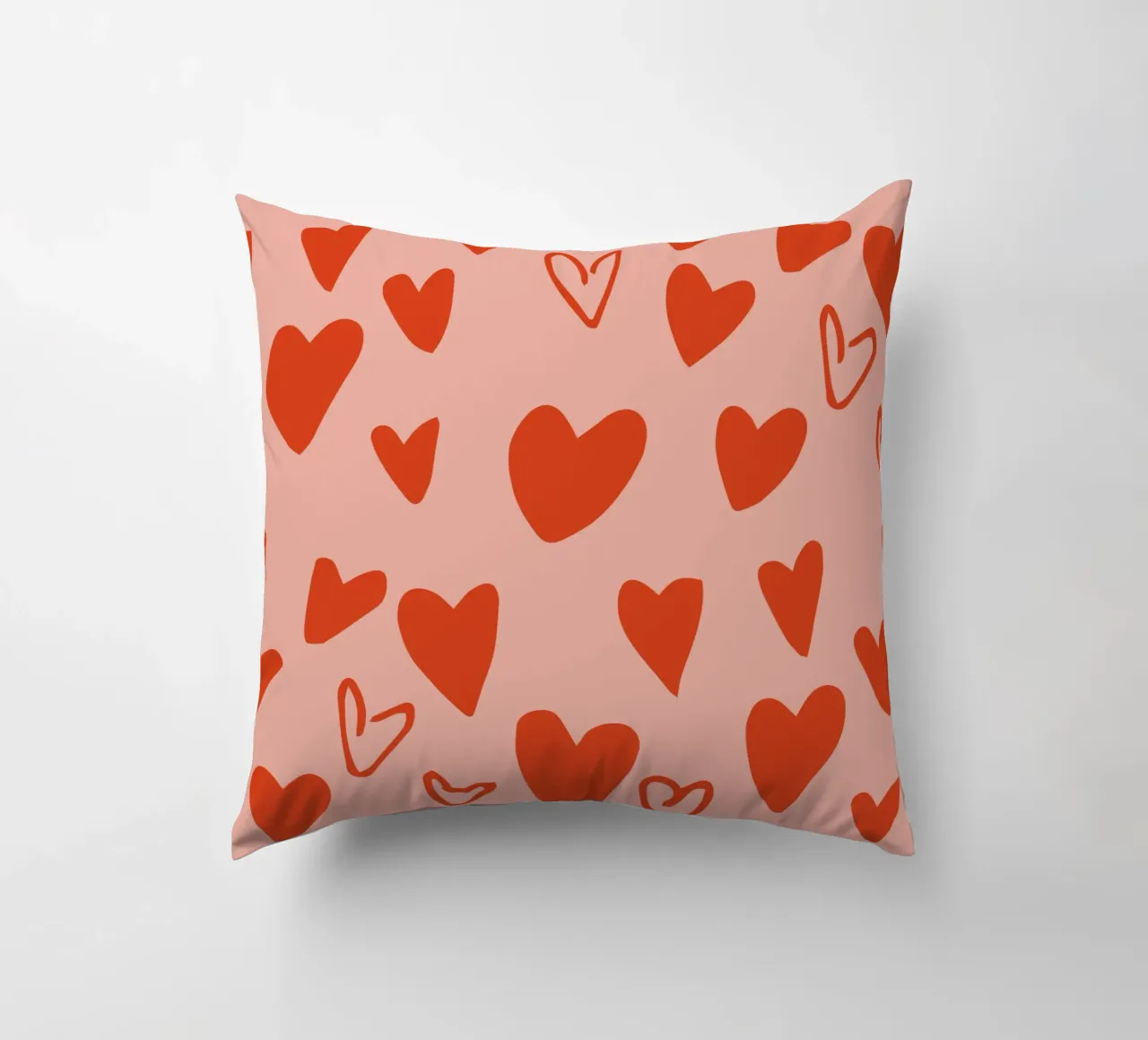 Scatter Sweetheart - Amore giocoso e retrò rosa cuscino da susanacosta