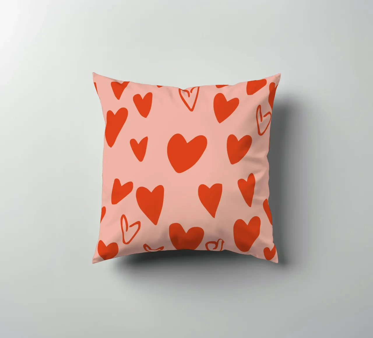 Scatter Sweetheart - Amore giocoso e retrò rosa cuscino da susanacosta