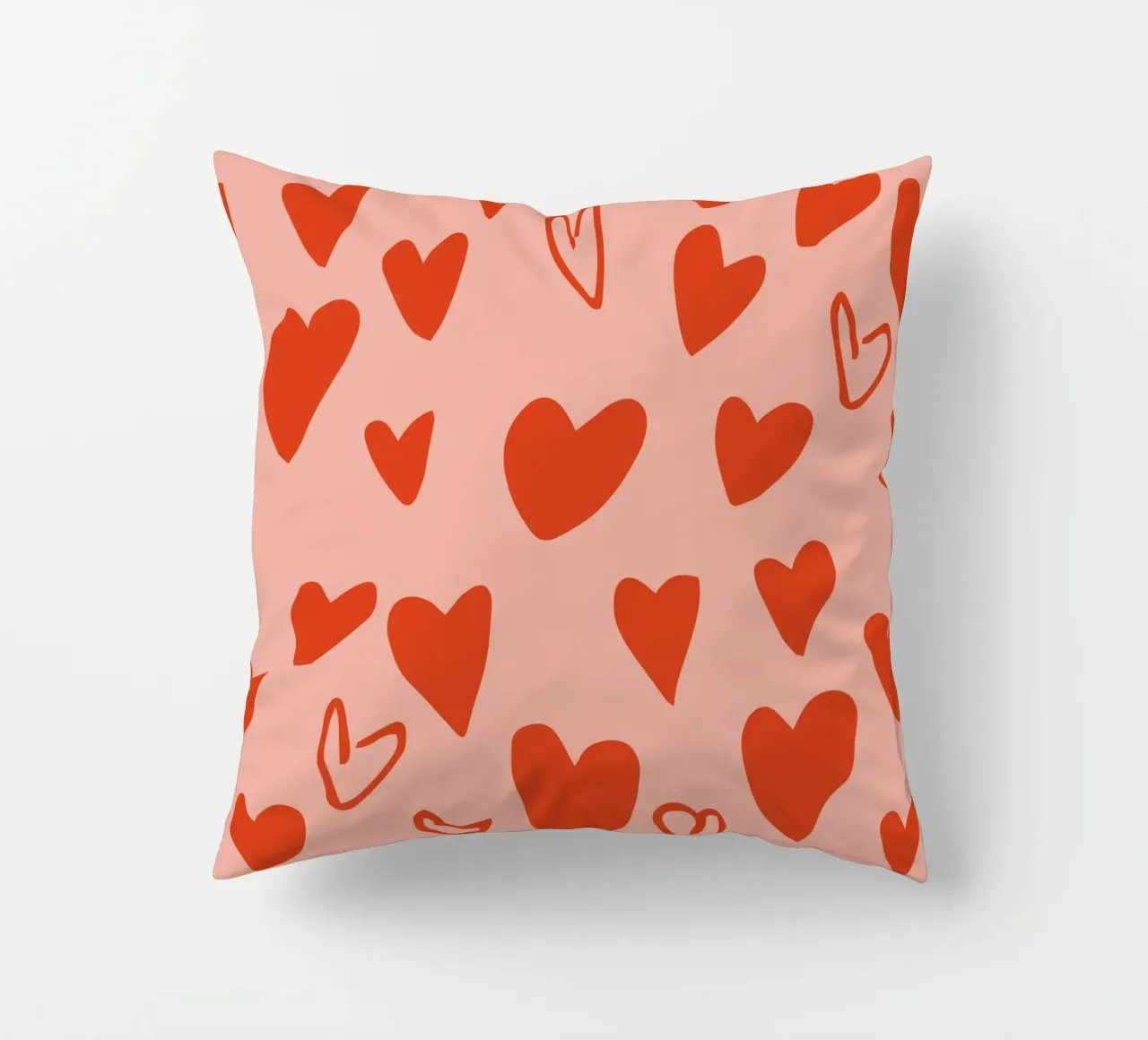 Scatter Sweetheart - Amore giocoso e retrò rosa cuscino da susanacosta