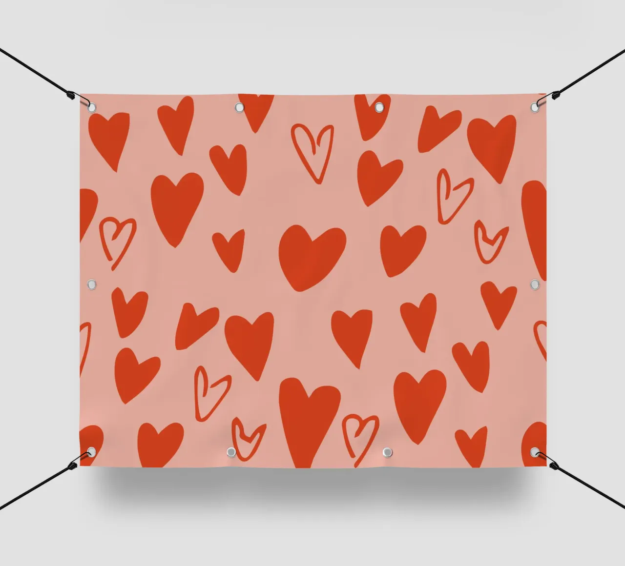 Scatter Sweetheart - Amore giocoso e retrò rosa telo in pvc da susanacosta
