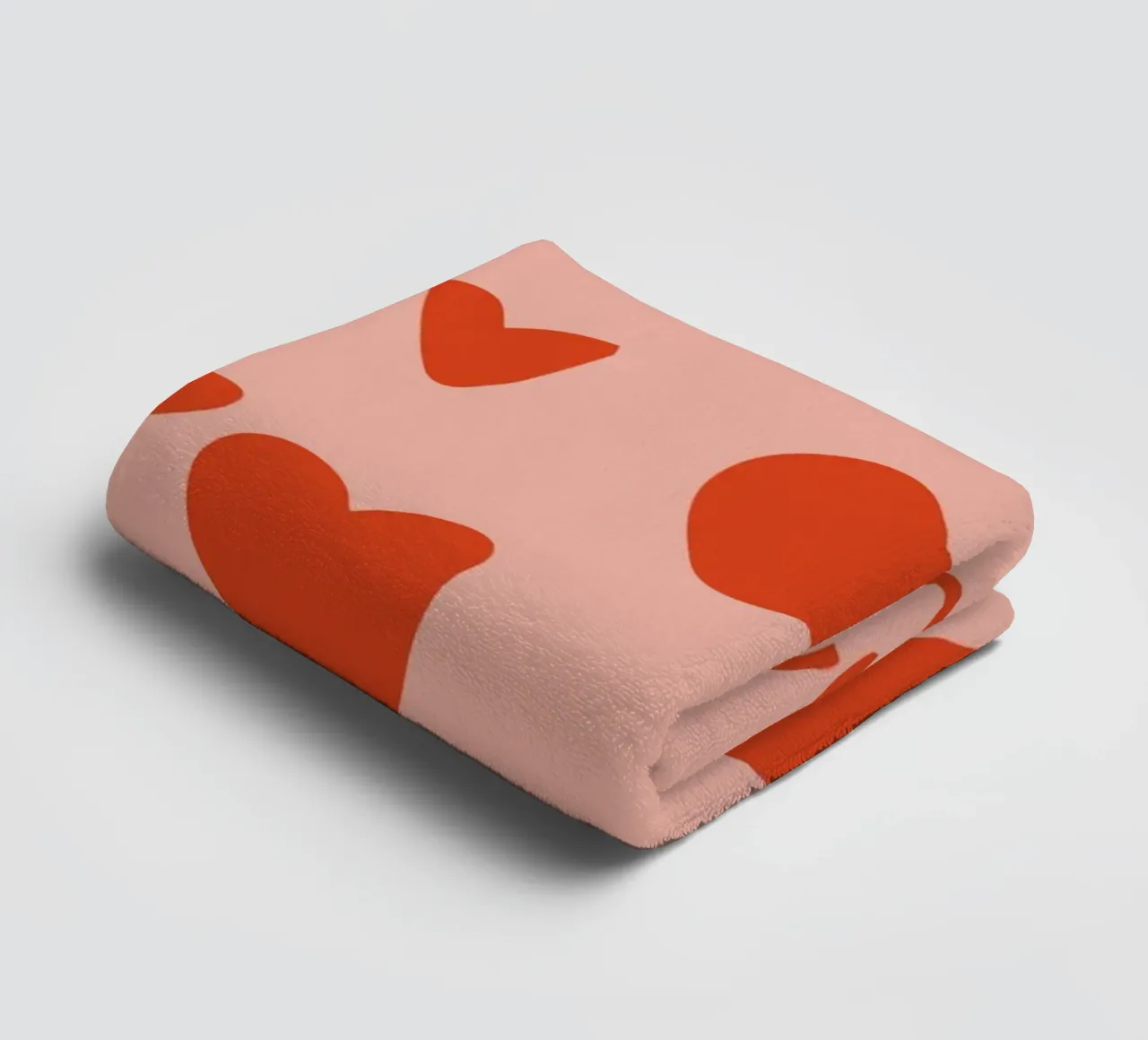 Scatter Sweetheart - Amore giocoso e retrò rosa asciugamano da bagno da susanacosta