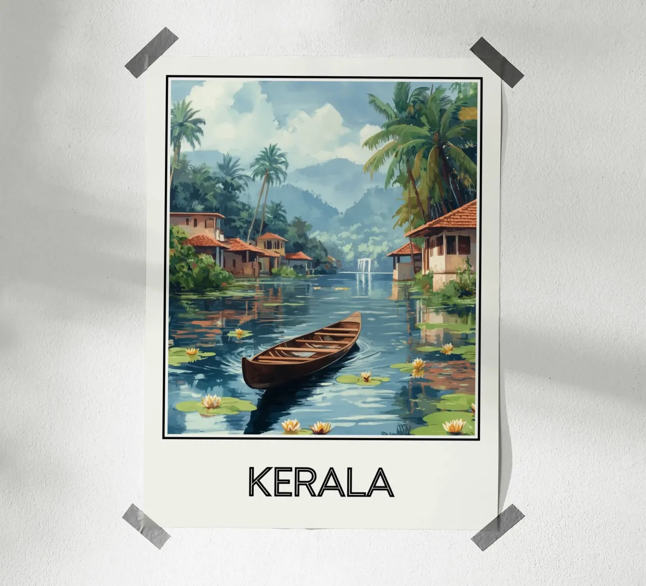 Kerala poster con telaio in alluminio da Frame the World