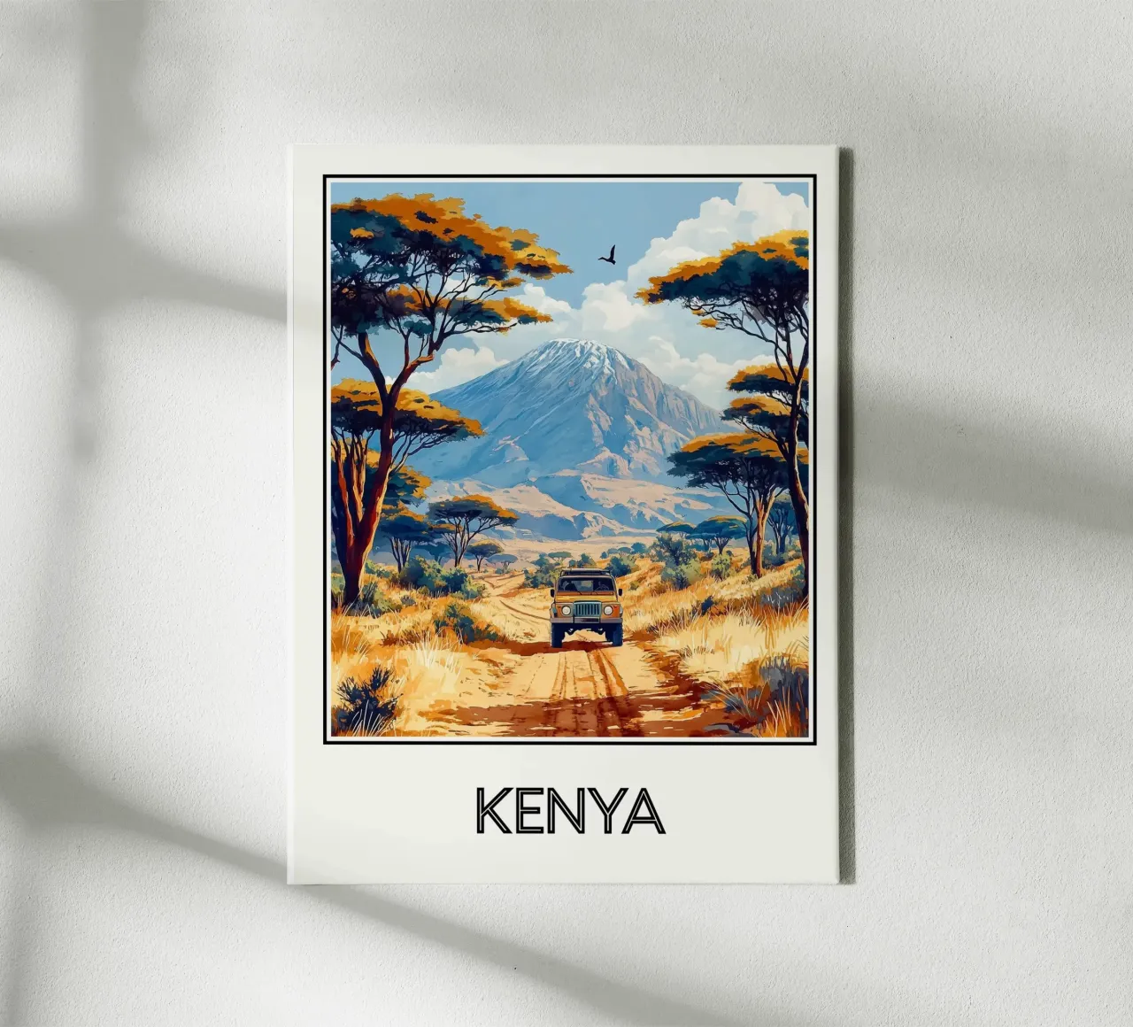 Kenya tela con Cornice a cassetta da Frame the World