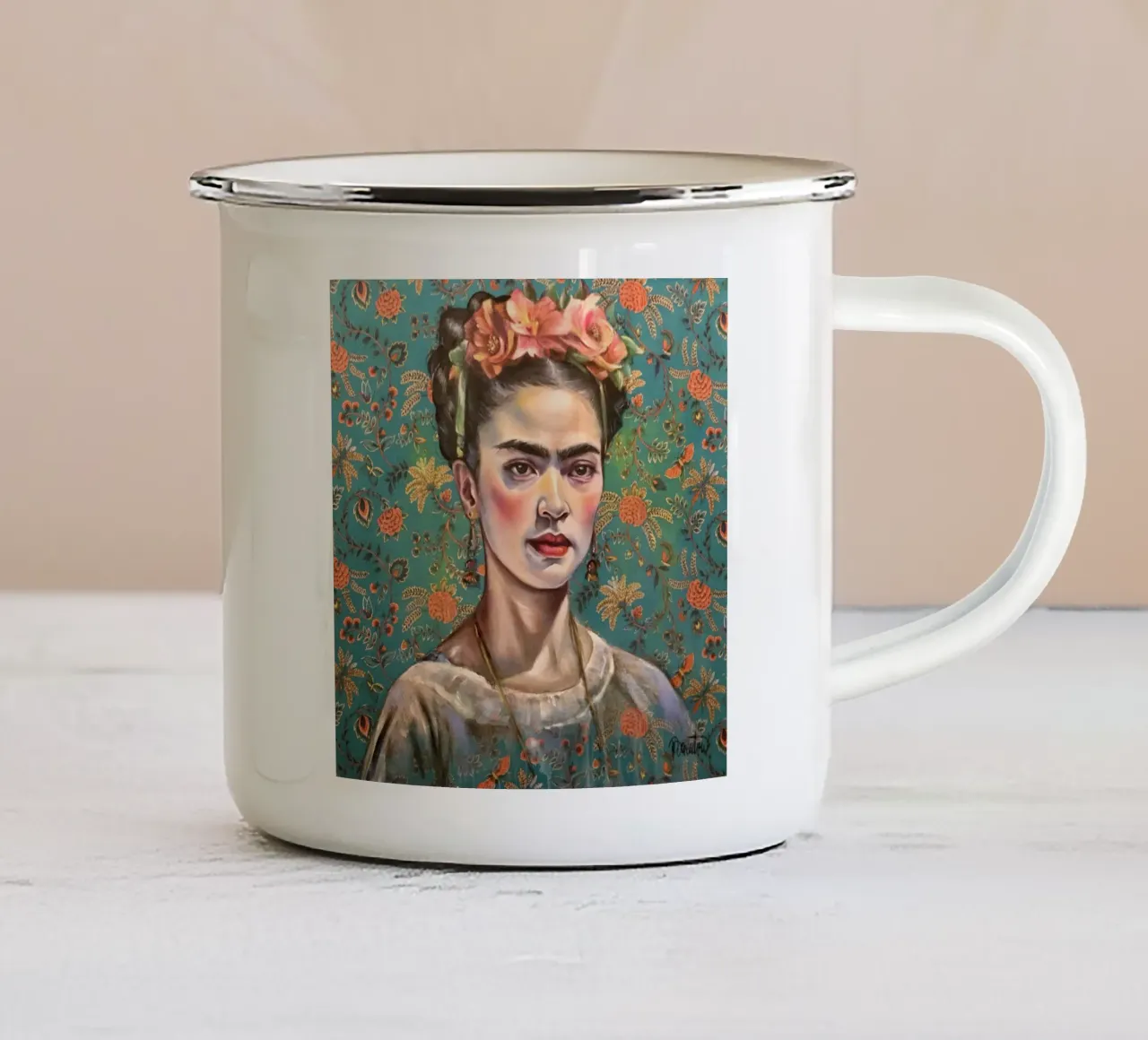 Frida Khalo tazza in smalto da HelenBarenton