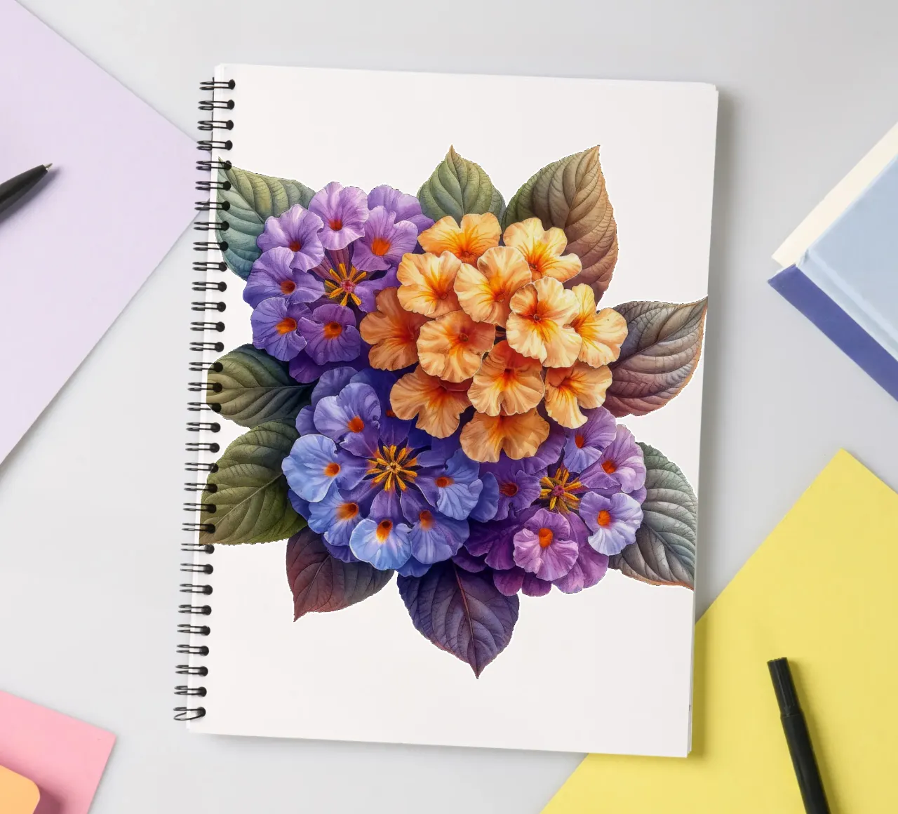 Fleur de lantana 2 carnet à spirale de Bold Blooms
