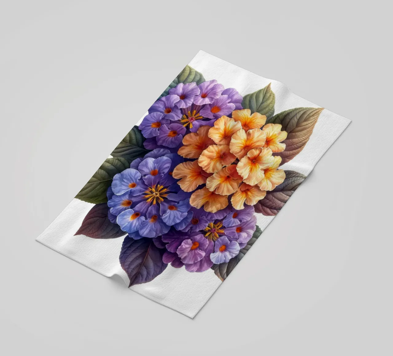 Fiore di lantana 2 telo mare da Bold Blooms