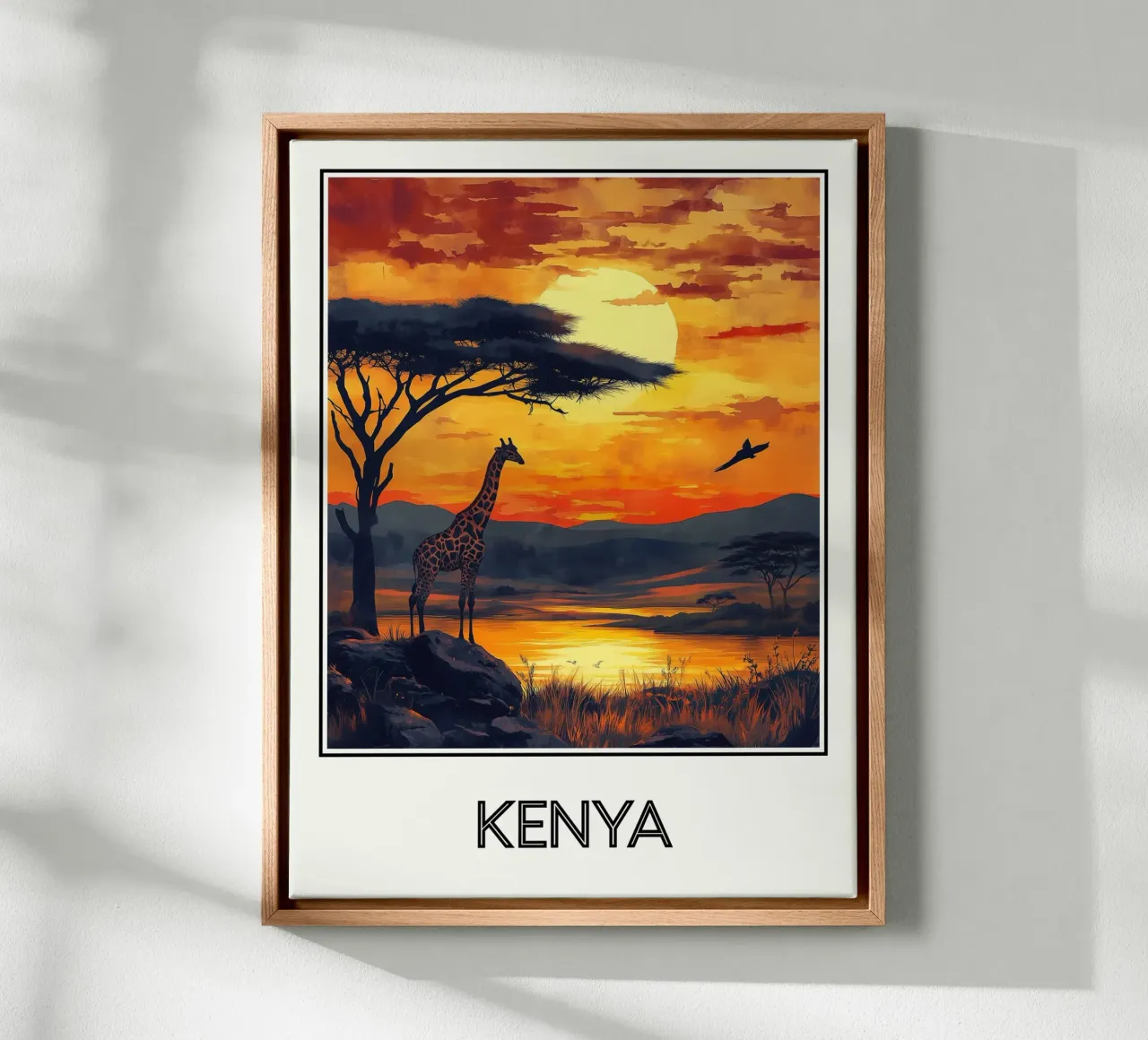 Kenya tela con Cornice a cassetta da Frame the World