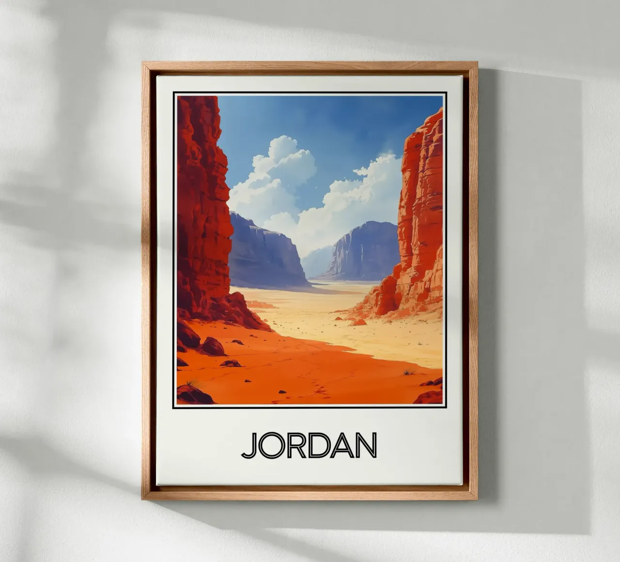 Jordans canvas met Baklijst van Frame the World