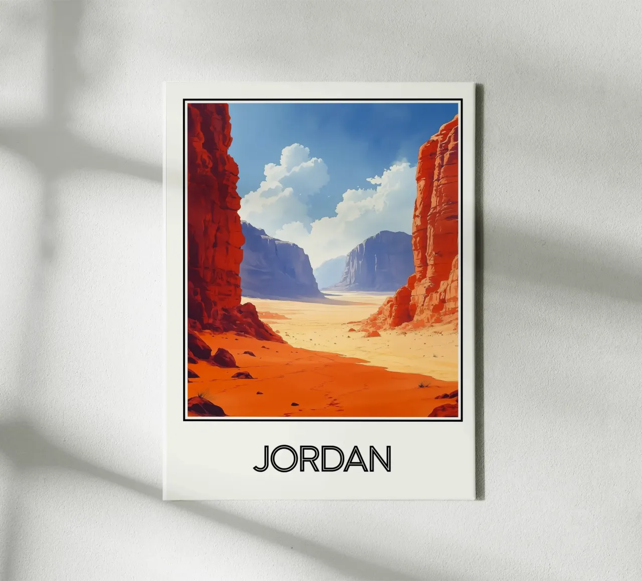 Jordans canvas met Baklijst van Frame the World