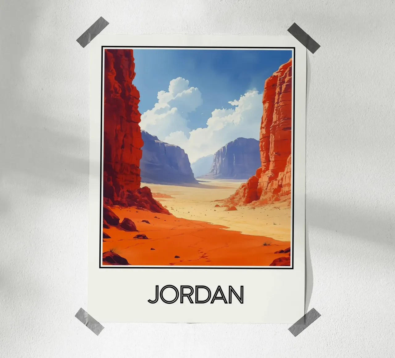 Jordan poster con telaio in alluminio da Frame the World