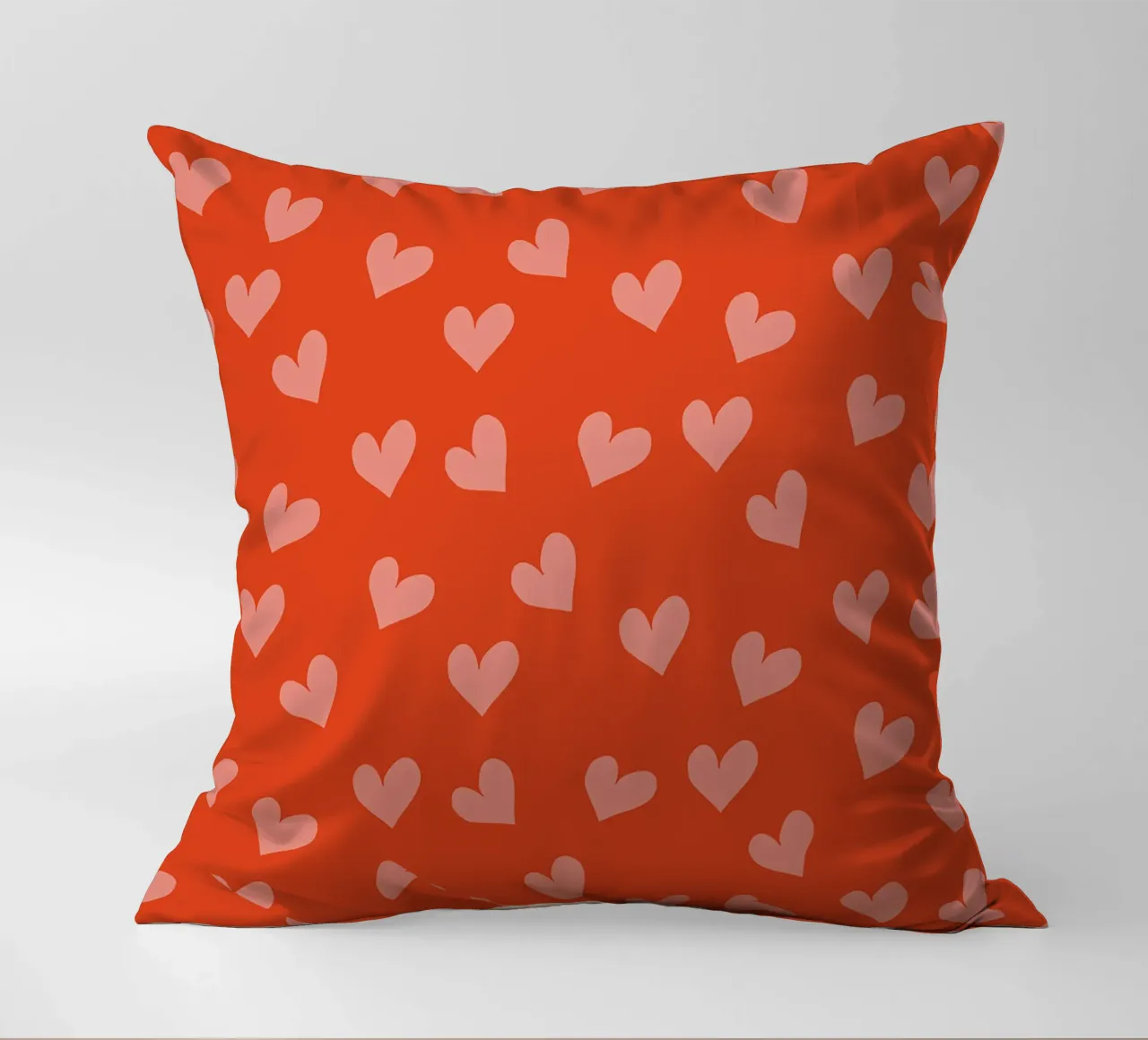 Coriandoli d'amore retrò - Cuore rosso moderno di metà secolo cuscino da susanacosta
