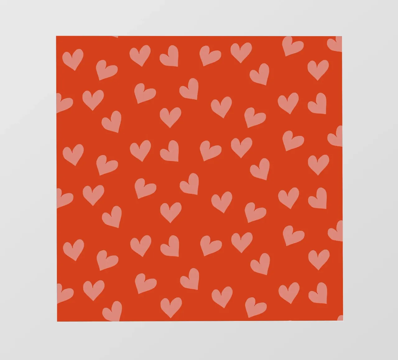 Coriandoli d'amore retrò - Cuore rosso moderno di metà secolo telo in pvc da susanacosta