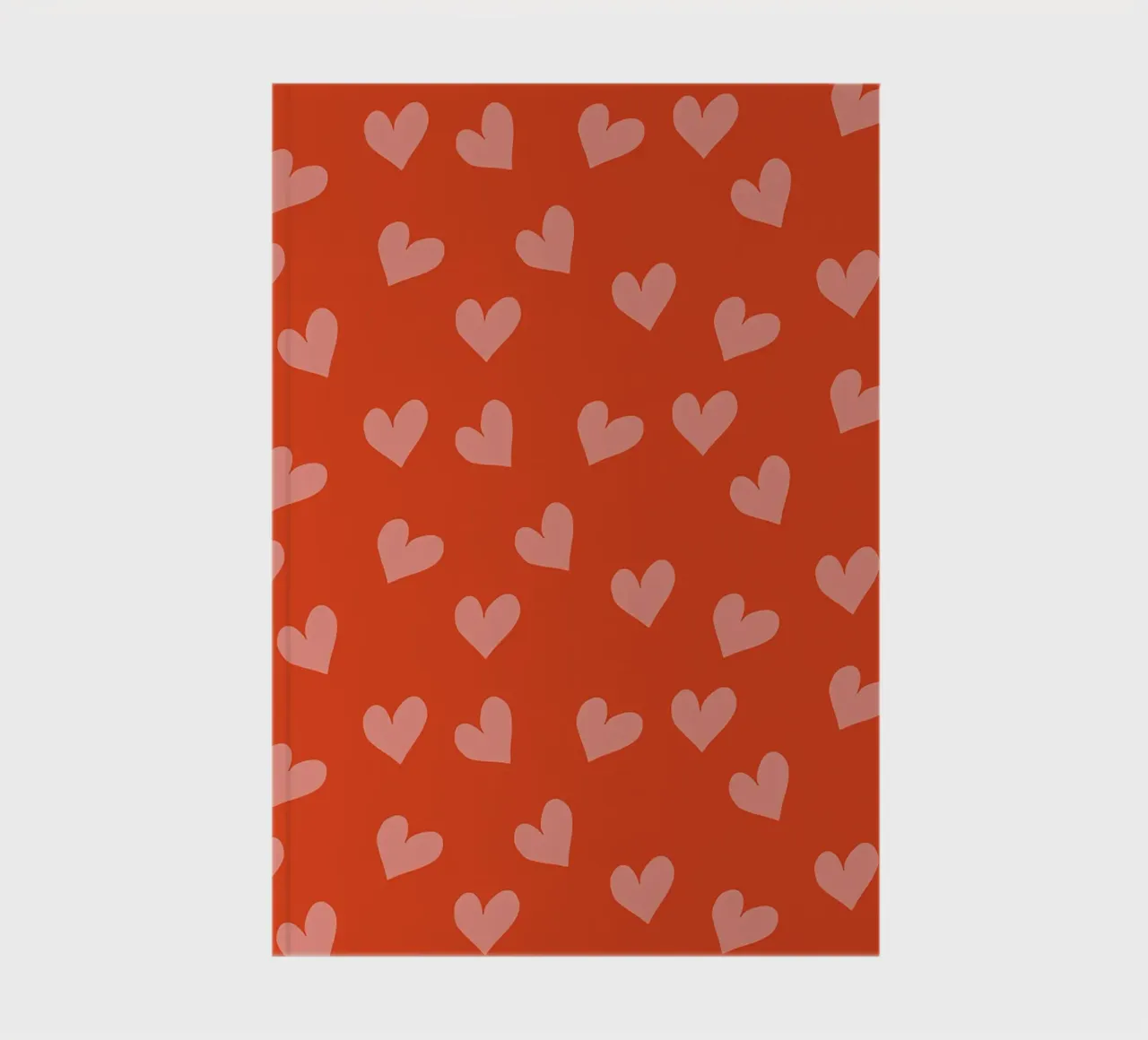Retro Love Confetti – Mid Century Modern Heart Red notebook by susanacosta