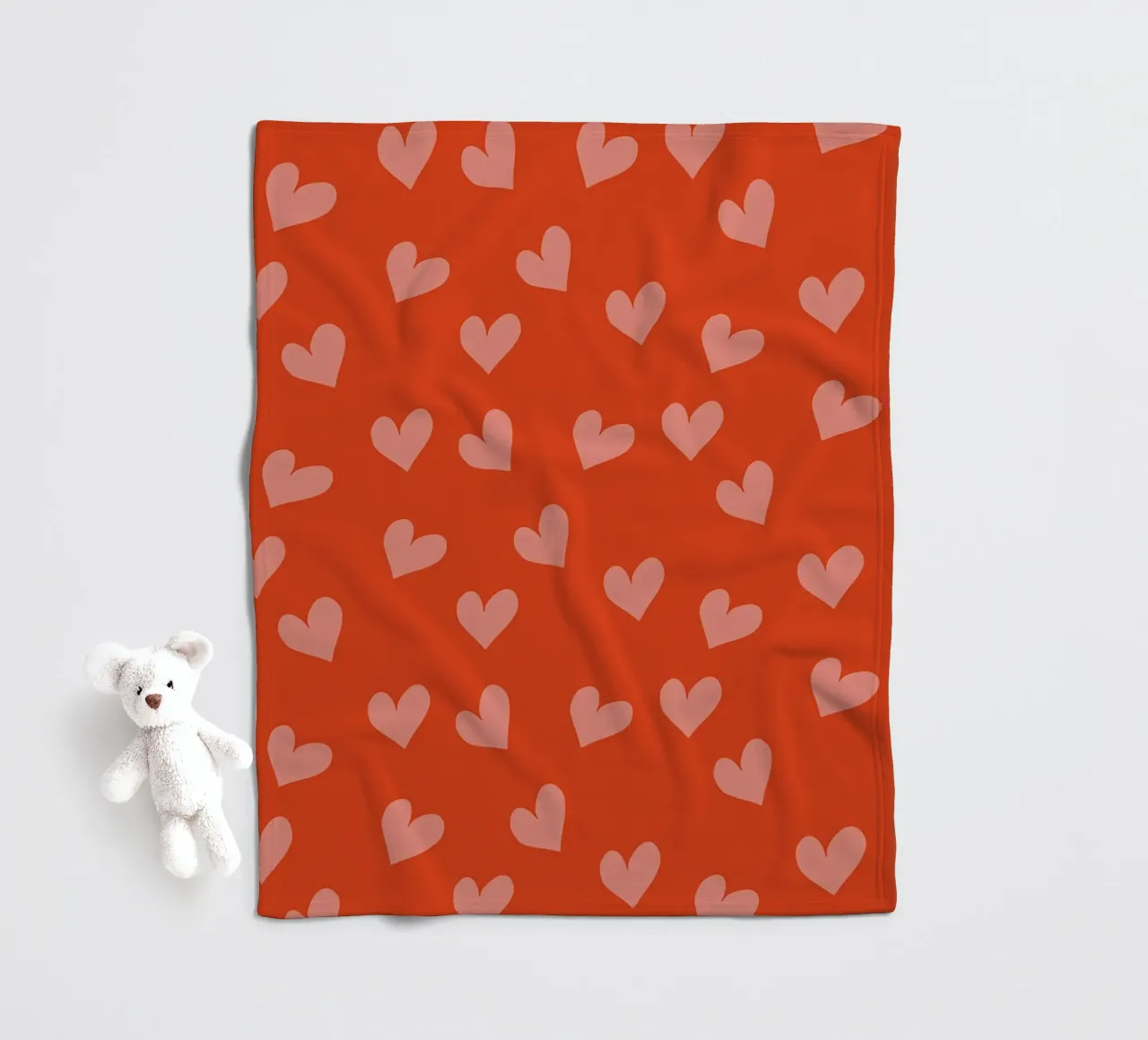 Coriandoli d'amore retrò - Cuore rosso moderno di metà secolo coperta in pile da susanacosta