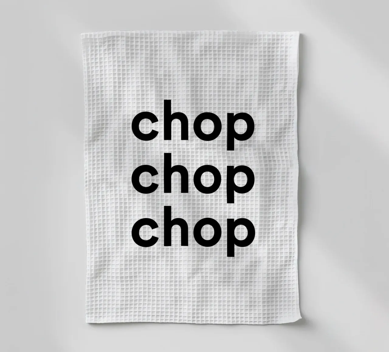 Chop Chop Chop, Tipografia in cucina canovaccio da cucina da Peaches Art Prints
