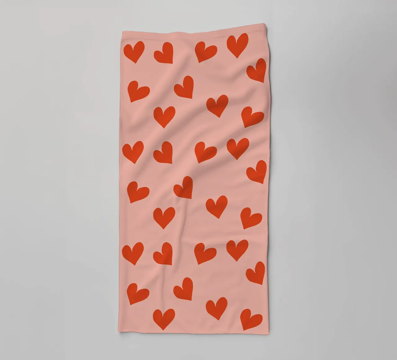 Retro Love Confetti – Mid Century Modern Heart Pink towel by susanacosta