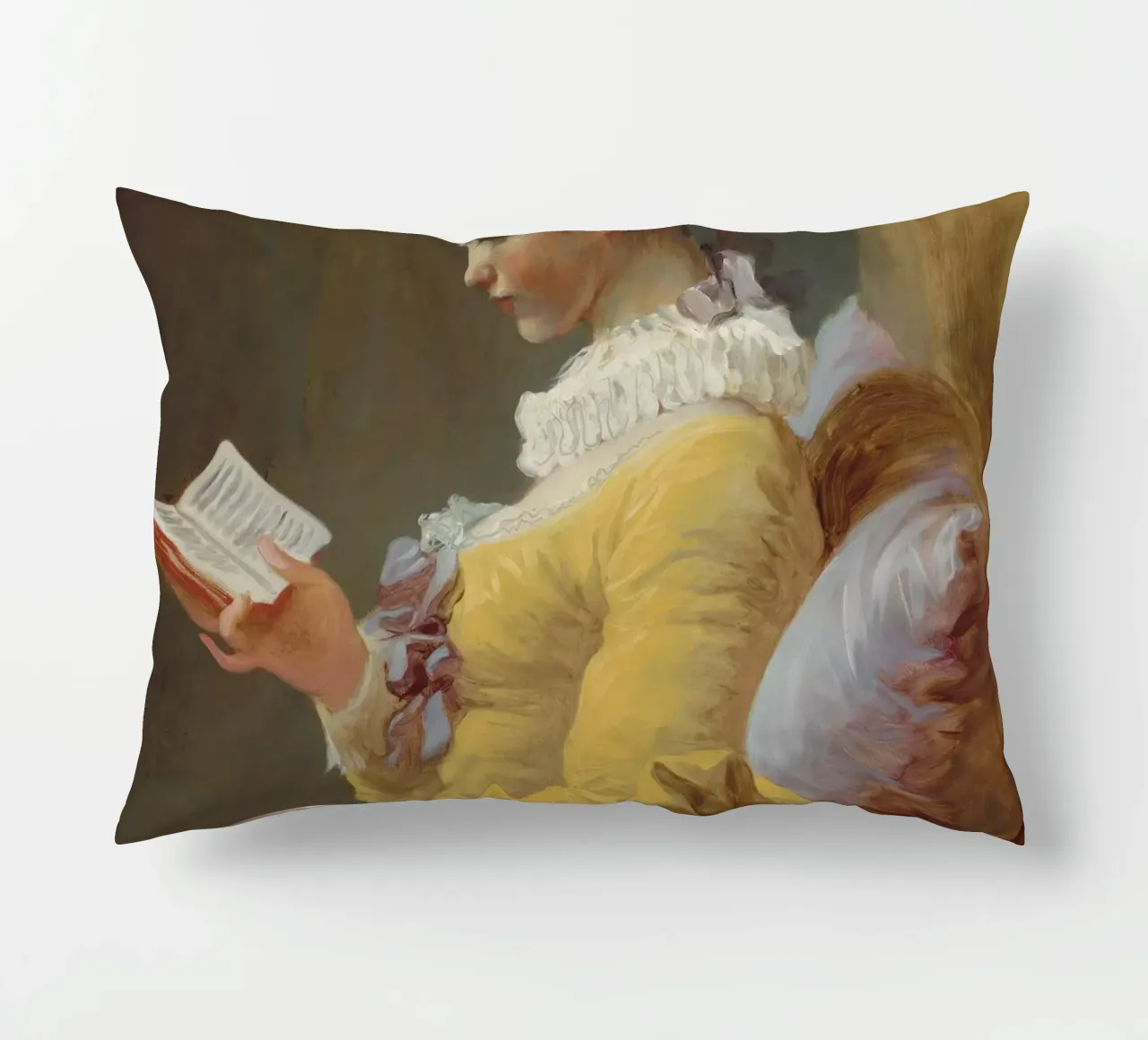 Jean-Honoré Fragonard - Una ragazza che legge cuscino da Timeless Artworks