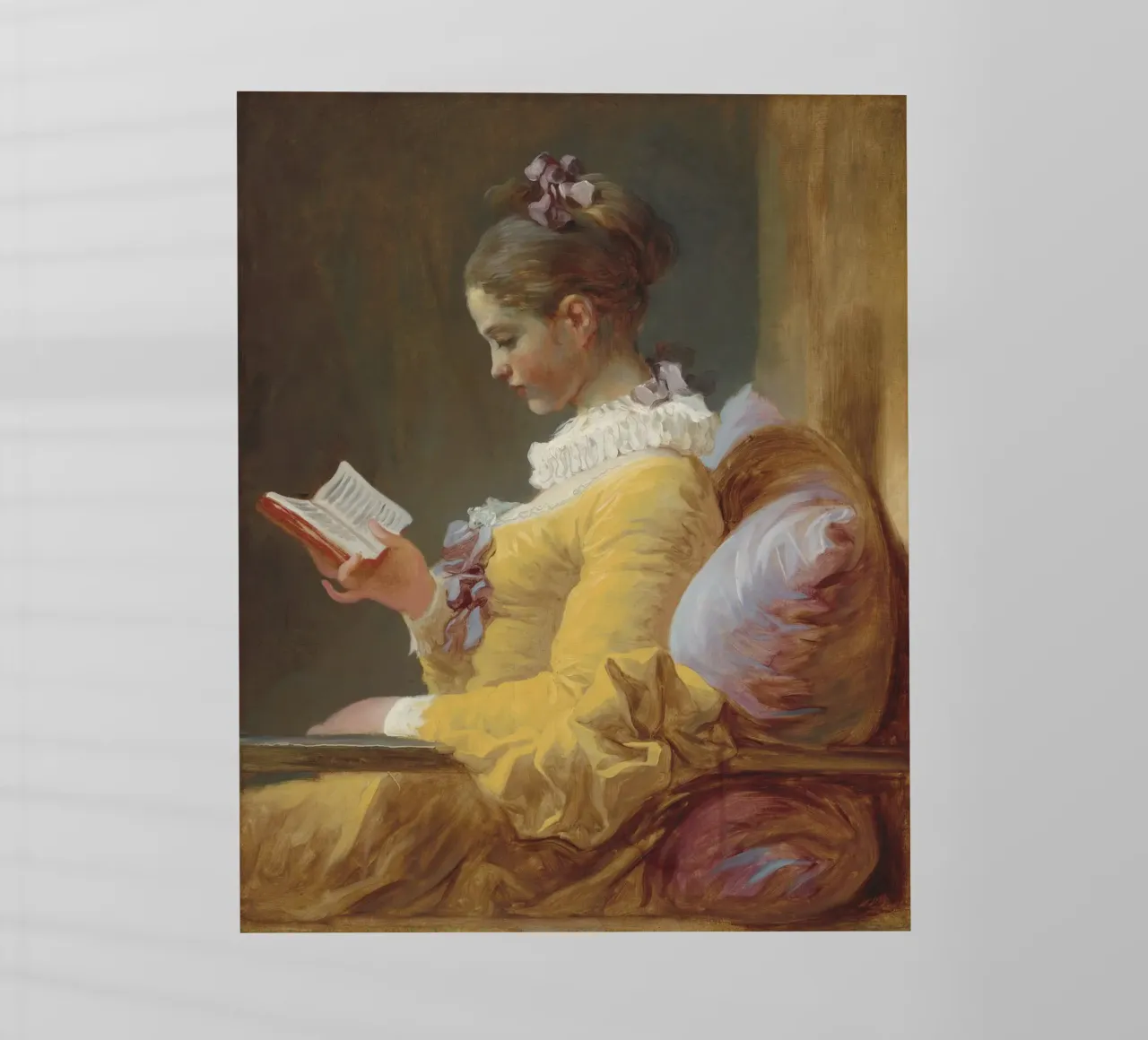 Jean-Honoré Fragonard - Una ragazza che legge pellicola backlit da Timeless Artworks