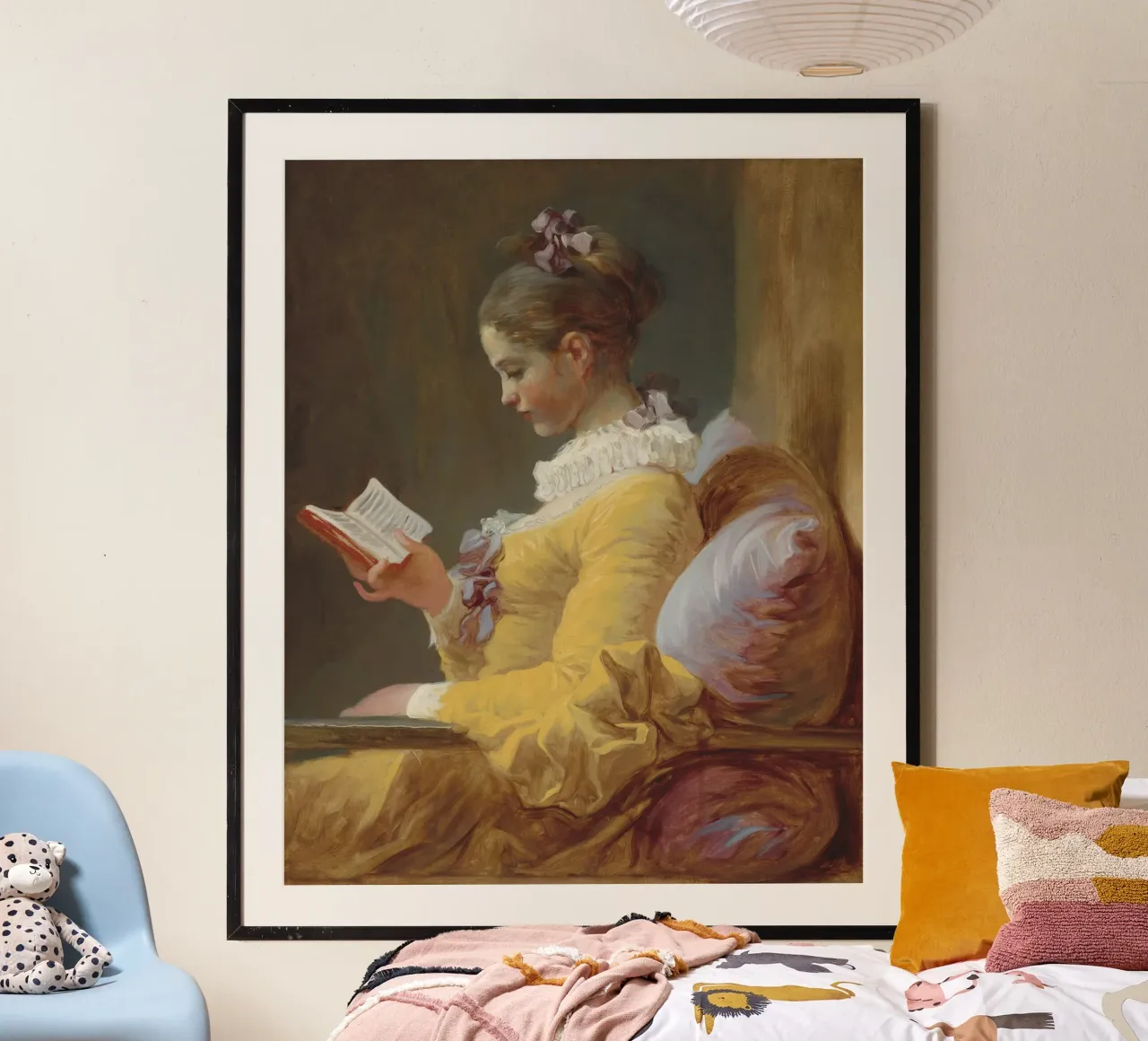 Jean-Honoré Fragonard - Una ragazza che legge carta hahnemühle da Timeless Artworks