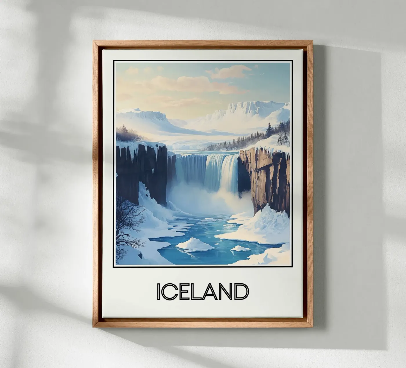 Affiche Islande Leinwand von Frame the World