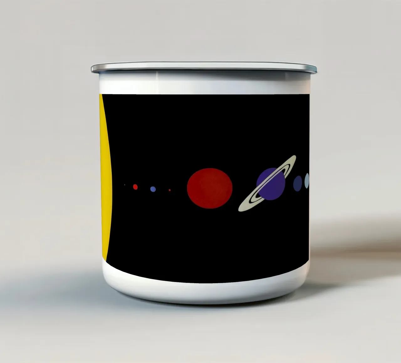 Solar System taza de esmalte de Rosi Feist